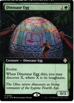 Dinosaur Egg (Extended Art) 60 R Commander: The Lost Caverns of Ixalan NM MTG - Image 1