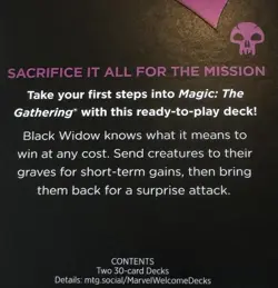 Magic The Gathering MTG Marvel Superheroes Welcome Deck Black Widow NEW - Image 3