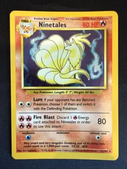 Ninetales 12/102 Holo 1999-2000 Wizards Base Set Pokemon TCG Vintage HP - Image 1