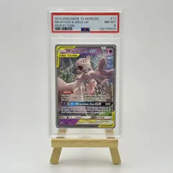 Mew & Mewtwo GX 71/236 Tag Team - Pokemon World Championships 2019 - PSA 8 - Image 1