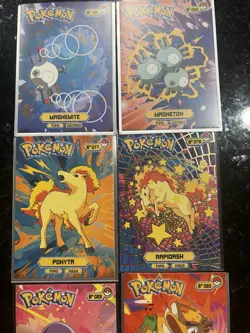 SIX Spanish Non-TCG Licensed Pokemon Card Lot Near Mint Magnemite Rapidash - Image 3