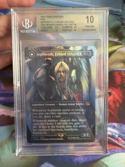 Mtg Final Fantasy Sephiroth Fabled Soldier Borderless 0317 FOIL BGS 10 - Image 1