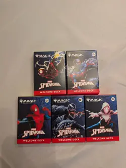 SDCC 2025 Exclusive MTG Magic Cards Marvel SPIDER-MAN Welcome Deck Full Set of 5 - Image 1