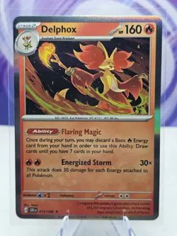 Pokemon TCG: Delphox Holo ME04: Chaos Rising 013/086 NM - Image 1