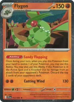 Flygon (Cosmos Holo) 053/094 Near Mint Phantasmal Flames Rare Pokemon - Image 1
