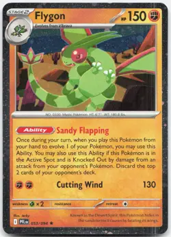 Flygon (Cosmos Holo) 053/094 Near Mint Phantasmal Flames Rare Pokemon - Image 2