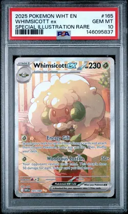2025 Pokemon White Flare Whimsicott EX Special Illustration Rare PSA 10 #165 - Image 1