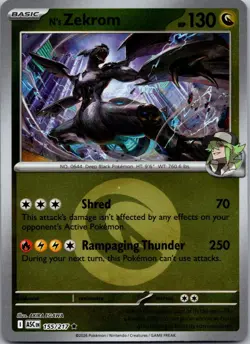 N's Zekrom (Energy Symbol) 155/217 Ascended Heroes Pokemon Reverse Holo NM/M - Image 1