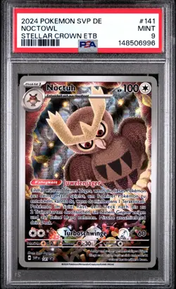 Noctowl #141 PSA 9 Mint German Stellar Crown ETB SVP DE 2024 Pokemon Promo - Image 2