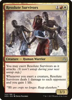 Resolute Survivors 2x FOIL HOU MTG Hour of Devastation Uncommon MINT red white - Image 1