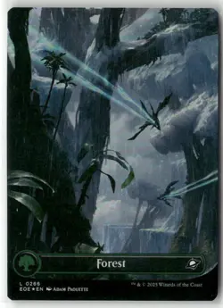 MTG Forest 0266 Foil (Borderless) Edge of Eternities NM EOE - Image 1