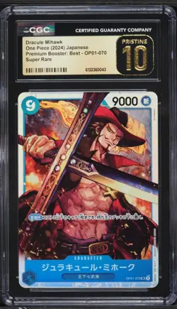CGC 10 Pristine Dracule Mihawk OP01-070 One Piece Premium Booster Best Jpn - Image 1