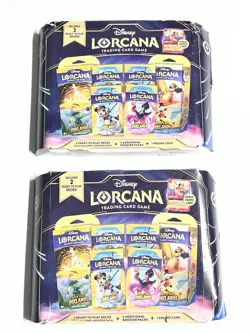 (2) Disney Lorcana Costco Inklands Bundle Box Pirate Mickey Mouse Foil Promo NEW - Image 1