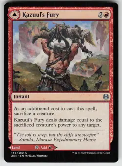 Kazuul's Fury 146 Uncommon Zendikar Rising Magic: The Gathering Near Mint - Image 1