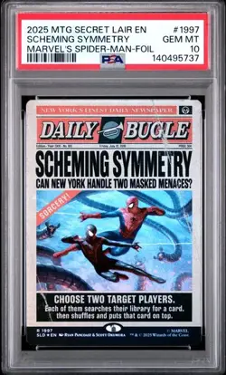 Magic The Gathering Secret Lair #1997 Scheming Symmetry Spider-Man-Foil PSA 10 - Image 1