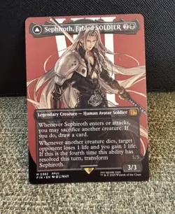 MTG Final Fantasy English Sephiroth, Fabled Soldier Borderless 0382 Non-Foil - Image 1
