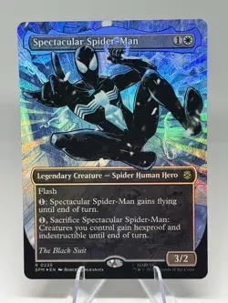 Spectacular Spider-Man (0235) (Borderless) (Textured Foil) PRISTINE!!! Mtg - Image 1