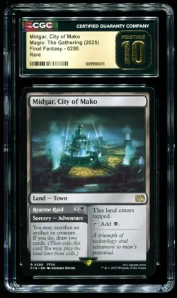 CGC Pristine 10 Midgar, City of Mako Final Fantasy Magic The Gathering 0286 MTG - Image 1
