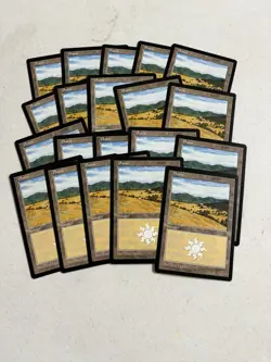 MTG Portal Second Age Vintage Land Lot – 20 Plains Same Art LP-NM Old School - Image 1
