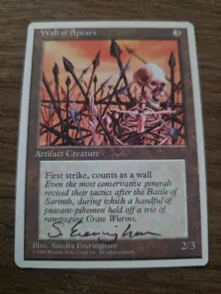 Wall Of Spears 4th Ed SIGNED By Sandra Everingham Magic The Gathering - Image 1
