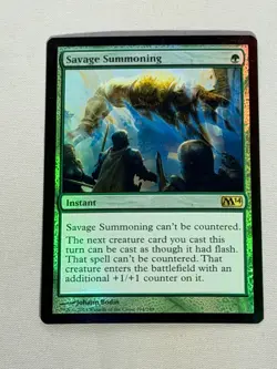 MTG FOIL Savage Summoning Core Set 2014 Magic the Gathering - Image 1