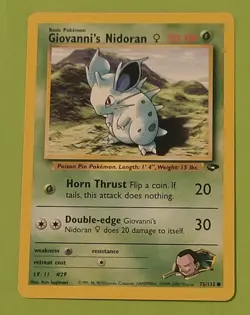 Nidoran Pokemon TCG - Giovanni's Nidoran 75/132 Gym Challenge Regular - Image 1