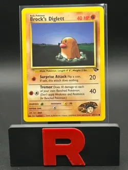 Pokemon TCG Brock's Diglett 67/132 Gym Challenge Common Vintage LP - Image 1
