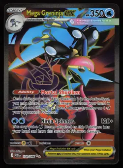 Mega Greninja ex 100/086 Full Art Ultra Rare Chaos Rising Pokemon English NM - Image 1
