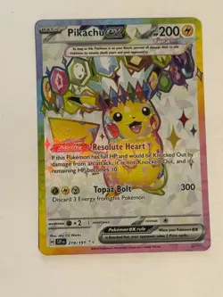 Pokemon Pikachu ex 219/191 – Full Art Ultra Rare – Surging Sparks - Image 1