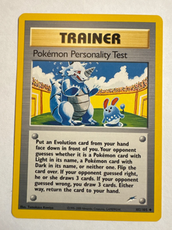 Pokemon Personality Test 102/105 Neo Destiny Trainer Card - Image 1