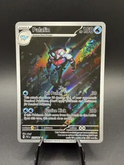Palafin 225/91 Paldean Fates Illustration Rare NM Pokemon near mint - Image 1