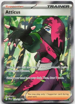 Atticus 133/131 Holo Ultra Rare Prismatic Evolutions Pokemon Near Mint - Image 1