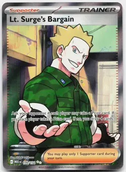 Lt. Surge's Bargain 170/132 Ultra Rare Mega Evolution Pokemon Near Mint - Image 1