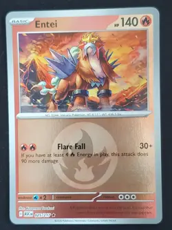 Pokemon Entei Ascended Heroes Fire Energy Holo 025/217 NM-EX - Image 1
