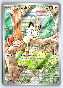 MEOWTH 106 PHANTASMAL FLAMES POKEMON LP - Image 1