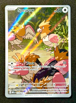 🐦 Spearow 151/132 Illustration Rare Mega Evolution NM Pack Fresh Pokemon Card - Image 1