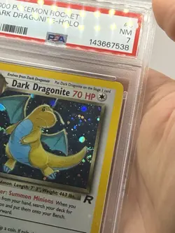 Dark Dragonite Holo 5/82 Team Rocket 2000 English PSA 7 *SWIRL💫* - Image 3
