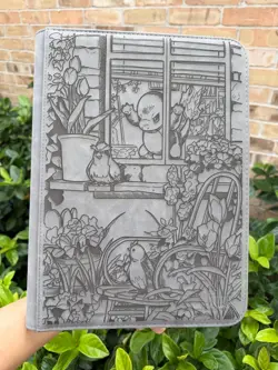 pokemon Laser Engraved 9 Pocket Charmander PROMO Binder Made To Order - Image 2