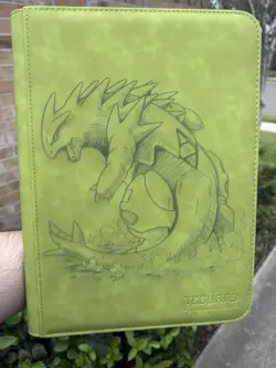 pokemon Laser Engraved 9 Pocket Tyranitar Binder Made To Order - Image 1