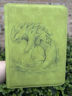 pokemon Laser Engraved 9 Pocket Tyranitar Binder Made To Order - Image 2