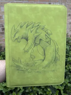 pokemon Laser Engraved 9 Pocket Tyranitar Binder Made To Order - Image 3