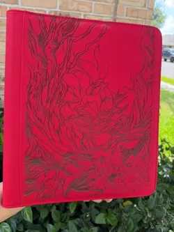 pokemon Laser Engraved 9 Pocket Top Loader Ninetails Binder (Made To Order) - Image 1