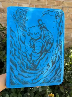 pokemon Laser Engraved 9 Pocket Blastoise Ex 151 Binder Made To Order - Image 5