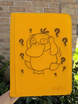 pokemon Laser Engraved 9 Pocket Psyduck Binder (Made To Order) - Image 1