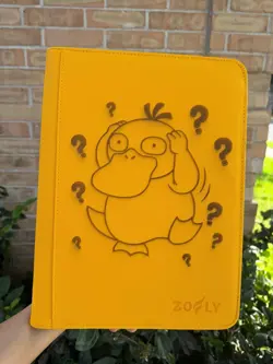 pokemon Laser Engraved 9 Pocket Psyduck Binder (Made To Order) - Image 2