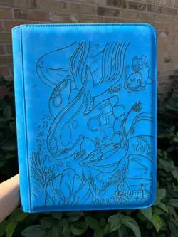 pokemon Laser Engraved 9 Pocket Kyogre Binder Made To Order - Image 2