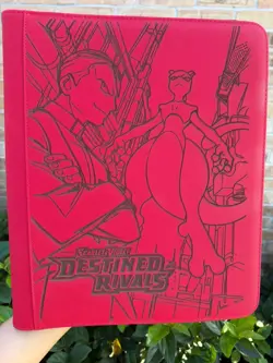Pokemon Laser Engraved 9 Pocket Mewtwo Top Loader Binder Made To Order - Image 1