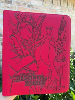 Pokemon Laser Engraved 9 Pocket Mewtwo Top Loader Binder Made To Order - Image 3