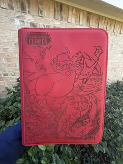 pokemon Laser Engraved 9 Pocket Mega Charizard X Ex (Made To Order) - Image 1