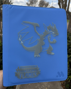 Pokemon Laser Engraved Top Loader Mega Charizard EX Binder Made To Order - Image 1
